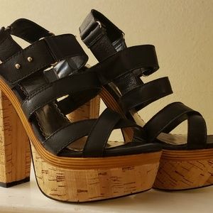 BEBE Cork Heels